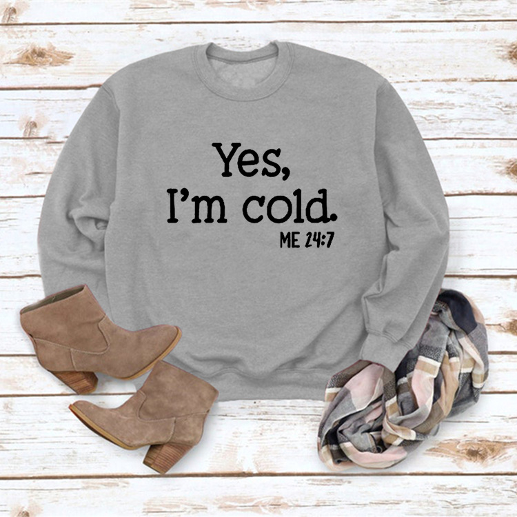 Gray sweatshirt (black font)