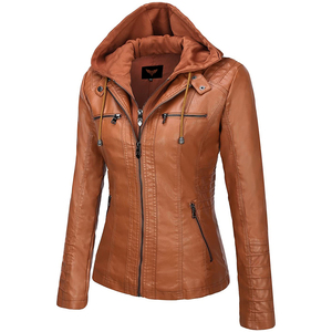 Nouvelle veste bomber en cuir épais formelle pour femmes, respirante, d'hiver, à fermeture éclair courte, ODM - Product Image 2