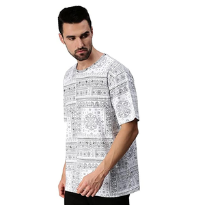 T-shirt pour hommes T-shirts imprimés personnalisés Designer T-shirts à la mode teints en couleur unie pour hommes T-shirts graphiques exportation du Bangladesh - Product Image 3