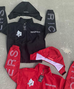 Ensemble coupe-vent streetwear décontracté de haute qualité en nylon, coupe régulière, grande taille, couleur unie, respirant, coupe-vent, hiver, personnalisé - Product Image 6