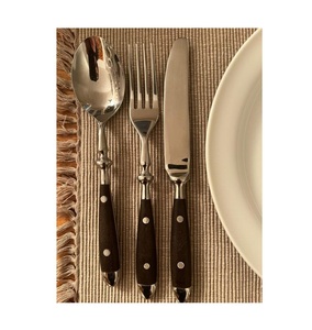 Long-lasting Stainless Steel Cutlery Set with Stylish Wooden Handles Suitable for Professional or Casual <b>Table</b> Settings - Product Image 5