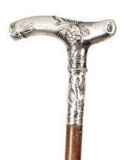 Canne de marche vintage en bois de 36 pouces avec poignée décorative en laiton Canne en bois design pour vieux hommes et femmes pour la randonnée - Product Image 1