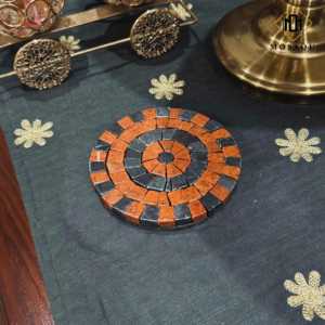 Posavasos de piedra negra Ruby Noir & Pitch para decoración del hogar, accesorio económico para decoración del hogar - Product Image 1