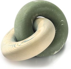 Decoración Moderna Minimalista para el Hogar, Adorno para Sala de Estar Estilo Rústico, Cadenas de Madera de 2 Eslabones, Nudos de Pino <span class=keywords><strong>Bohemios</strong></span> - Product Image 1