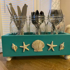 ที่ใส่ช้อนฮอร์นรูปสัตว์แบบชนบทอุปกรณ์เครื่องครัวอุปกรณ์จัดช้อนทำมือรูปทรงศิลปะสำหรับวางบนเคาน์เตอร์ - Product Image 1