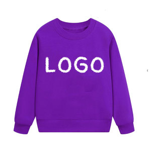 Custom Kids Crewneck Sweatshirts for Spring Autumn Casual 100% Cotton Solid Color Hoodies for Baby Boys and Girls - Product Image 5