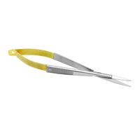 3 Buah Gunting Bedah Castroviejo Gigi Manual Baja Tahan Karat Alat Forceps Lurus/Melengkung Instrumen Kedokteran Gigi CE Ergonomis