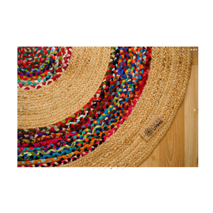 Wholesale Modern Beige Jute Hand Woven <b>Round</b> Area Rug <b>Carpet</b> Set Eco-Friendly for Living Room - Product Image 4