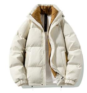 Meilleure qualité hiver extérieur doudoune hiver veste rembourrée plaine fermeture éclair bulle vestes vers le bas manteaux col montant - Product Image 3