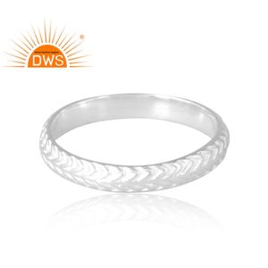 Bague en argent sterling fin au design personnalisé, fabrication de bijoux indiens - Product Image 4
