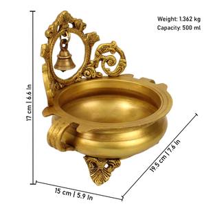 กระดิ่งทองเหลืองโบราณทำมือสำหรับตกแต่งบ้าน เทศกาล และของขวัญ ใช้ได้ทั้งภายในและภายนอกอาคาร - Product Image 4