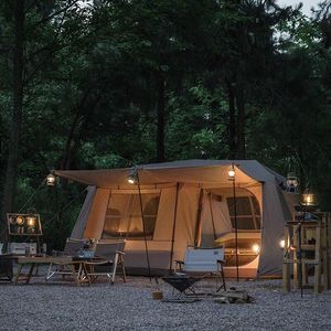Personalizado China 4 temporada la tente 2 habitaciones tiendas de campaña casa 6 personas impermeable pareja automática familia gran tienda de campaña al aire libre - Product Image 3