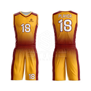 ชุดบาสเก็ตบอลผ้าโพลีเอสเตอร์100% เครื่องแบบบาสเก็ตบอลสั่งทำจากโรงงาน - Product Image 1