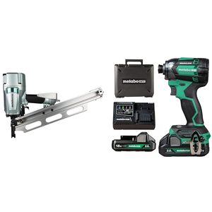 Kit de cloueur à percussion sans fil triple marteau, cloueur pour ossature en aluminium, cloueur à clous de finition pour meubles, cloueur pneumatique pour clous en bobine - Product Image 1