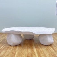 Table basse rectangulaire en fibrociment unique, style moderne, pour usage extérieur, hôpital ou cuisine