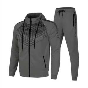 ชุดวอร์มผ้าฟลีซมีซิปสีพื้นชุดวอร์มสำหรับผู้ชายชุดวอร์มกลางแจ้งโลโก้/ดีไซน์ตามสั่ง - Product Image 3