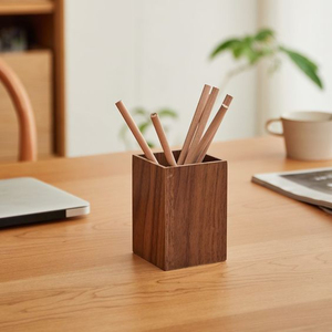 Diseño fabuloso Almacenamiento de oficina en casa portalápices de madera de la mejor calidad portalápices de madera natural a precio competitivo - Product Image 5