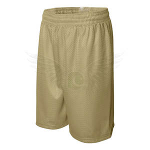 Pantalones cortos deportivos cómodos para gimnasio para hombre, tamaño personalizado, precio bajo, patrón sólido, tela polar de malla teñida lisa, estilo deportivo informal - Product Image 1