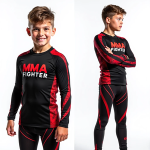 Protector de erupción personalizado para MMA jiu jitsu brasileño ajuste de compresión sublimado Anti UV camisa Jiu Jitsu Kimono de Jiu Jitsu - Product Image 3