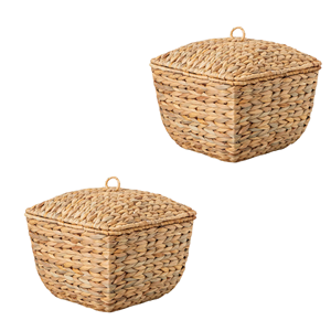 Cesta de Almacenamiento de Jacinto de Agua Más Vendida con Tapa, Cesta Tejida a Mano Natural, Conveniente para el Almacenamiento en la Cocina y el Hogar, de Vietnam - Product Image 6