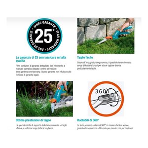 Cisailles à gazon classiques 8731 à 30 lames pivotantes 350 mm Gardena Outils de jardinage manuels - Product Image 2