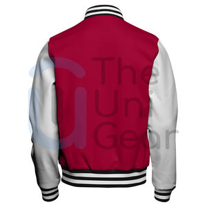 Nouveau personnalisé pour hommes Corps en laine Manches en cuir Vente en gros de haute qualité Letterman Varsity Jacket College Baseball Jacket pour hommes et femmes - Product Image 6