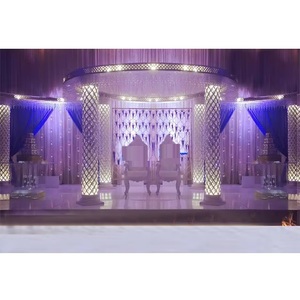Comprar Mandaps de cristal de boda asequible, Mandap de boda de cristal brillante en venta, Mandap de diamante de boda indio dinámico, venta de EE. UU. - Product Image 1
