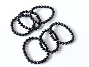 Trending Black Tourmaline 8mm Round <b>Beaded</b> <b>Bracelet</b> Premium Natural Healing Crystal For Meditation Fashion Jewelry at Best Price - Product Image 1