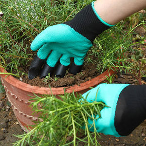 Gants de jardinage Caoutchouc Coton Cuir Durable Respirant Résistant aux épines Imperméable Robuste Flexible Confortable Protection - Product Image 6