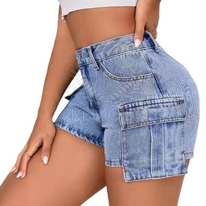 Shorts Cargo de Algodón Transpirable de Cintura Alta para Mujer, Estilo Urbano, con Bolsillos Utilitarios para Uso en Exteriores - Product Image 2