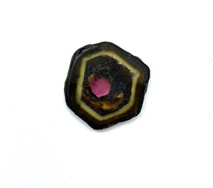 Rebanada de piedras preciosas Turmalina sandía Natural 21,50*23,50 MM 13 CT IGI certificado para la fabricación de joyas - Product Image 2