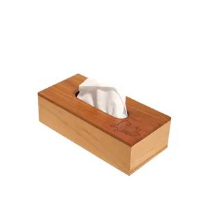 Boîte à mouchoirs en bois décorative de luxe faite à la main avec un support pour la maison et le bureau, distributeur de serviettes rectangulaire moderne - Product Image 3