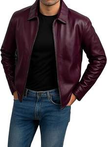 เสื้อแจ็คเก็ตหนังวัวสำหรับผู้ชาย ระบายอากาศได้ดี เป็นมิตรกับสิ่งแวดล้อม แห้งเร็ว อุ่นในฤดูหนาว คอตั้ง ปรับแต่งได้ สไตล์ลำลอง คุณภาพสูง ราคาสมเหตุสมผล - Product Image 6