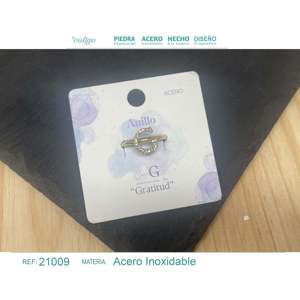 ชุดเครื่องประดับแหวน g เหล็กสีทอง - Product Image 1