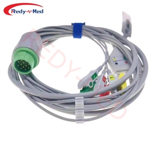 Compatibele Schiller Bruker 3 Lood <span class=keywords><strong>Ecg</strong></span> Kabel Snap Pinch Iec Aha Kabel <span class=keywords><strong>Ecg</strong></span> De 5 Derivaciones <span class=keywords><strong>Ecg</strong></span> Kabel - Product Image 1