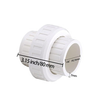 Raccords Union en PVC Blanc de Qualité Meuble Personnalisés - Joints à Vis Épaissis de 1/2 à 2 Pouces 3.4 Union PVC