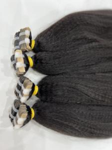 Noir jais vietnamien longues cuticules alignées bande Yaki Style Mic Bundles Remy Grade sans produits chimiques Extensions de cheveux humains - Product Image 4