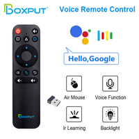 BOXPUT BPR1S Plus Boîtier Smart TV Universel 2.4G BT Double Mode avec Souris Aérienne Commande Vocale Code Roulant Android Gyroscope Portée 10m