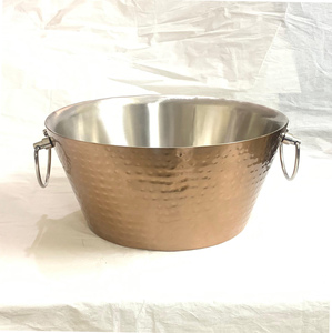 ถังน้ําแข็งพร้อมที่จับถังแช่ไวน์โลหะที่กําหนดเองหรูหราจํานวนมากสแตนเลสถังแชมเปญไวน์ผนังคู่ - Product Image 4