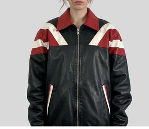 Chaqueta de Lona Cruda y Cuero Genuino de Primera Calidad para Mujer, Transpirable, con Cierre Frontal, para Uso Casual en Invierno - Product Image 1