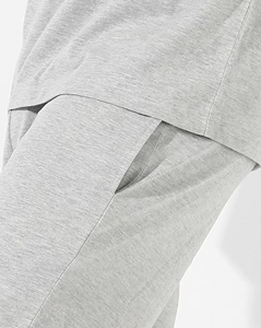 Venta al por mayor de camiseta pesada 350GSM 100% algodón de gran tamaño 2 uds y conjunto corto para hombres transpirable hip hop jogging traje para hombres - Product Image 4