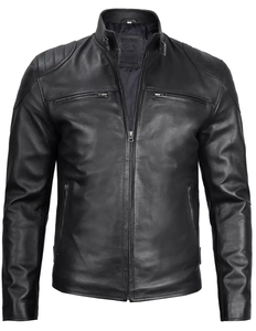 Chaqueta de motorista de cuero genuino personalizada de alta calidad, chaqueta de invierno transpirable con cuello levantado de estilo clásico a la moda informal para motocicletas - Product Image 6