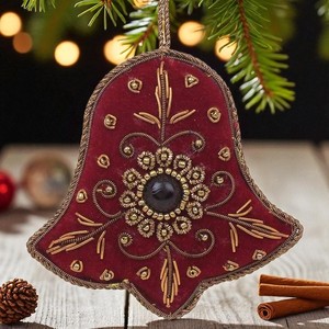 Décorations de Noël en vrac à suspendre à l'arbre, formes variées et motifs personnalisés, décorations de fête en tissu faites à la main, vente en gros - Product Image 2