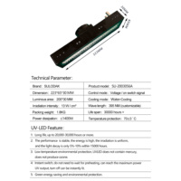 200*30 毫米 UV LED 灯适用于理光 G5 G6 Konica 1024i UV 平板打印机 UV 油漆 UV 丝网印刷点胶机打码