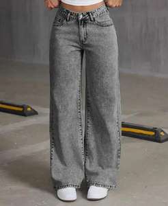 2025 haute qualité femmes taille haute jambe large Denim jean élégant confortable déchiré Design décontracté léger printemps hiver - Product Image 5