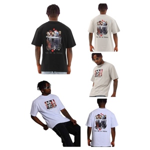 Camiseta Extra Grande, Estilo Urbano, Estampado Gráfico Vintage, Talla Grande, Algodón Grueso, OEM ODM - Product Image 1