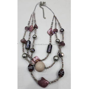 Collier et boucles d'oreilles faits main en résine vintage, perles de rocaille, long collier de perles pour femme, bijoux de mode - Product Image 4