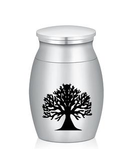 Urna funeraria hecha a mano de aluminio de árbol plateado para cenizas humanas, urna de entierro de tamaño adulto grande, urna de tamaño personalizado individual aplicada a mano - Product Image 3