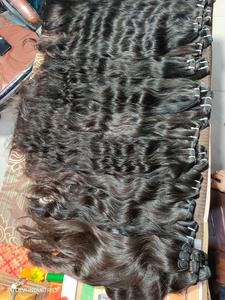 100% réel naturel brut indien bouclés vague de corps vierge paquets de cheveux humains Extensions approvisionnement en vrac avec couleur de cheveux naturelle - Product Image 5