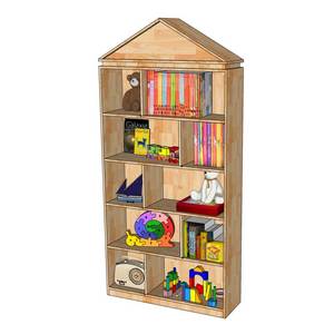 Étagère de bibliothèque en bois de caoutchouc au design moderne 100x30x210cm KTMN002 pour écoles et supermarchés - Product Image 3